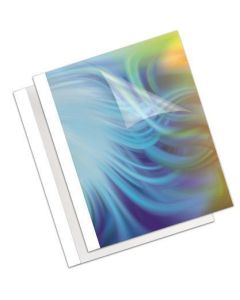 Desky pro termovazbu "Standing", přední kryt průhledný, zadní kryt imitace saténový povrch, bílé, 1,