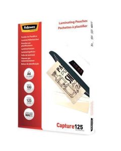Laminovací fólie, matná, 125 mic, A4, FELLOWES