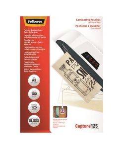 Laminovací fólie, A4, lesklá, 25 mikr, FELLOWES