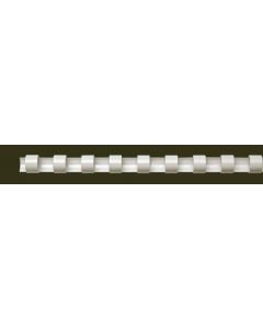 Hřbet, plastový, bílý, 6 mm, 10-20 listů, FELLOWES