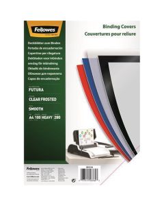 Přední kryt, průhledný matný, A4, 280 micron, pro kroužkovou vazbu, FELLOWES