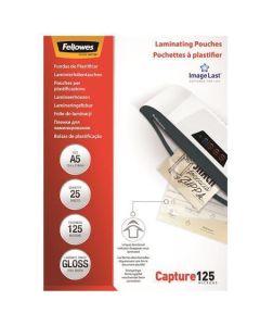 Laminovací fólie, lesklá, 125 micron, A5, FELLOWES
