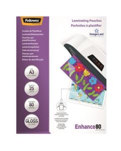 Laminovací fólie, lesklá, 80 micron, A3, FELLOWES