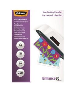 Laminovací fólie, matná, A4, 80 micron, FELLOWES