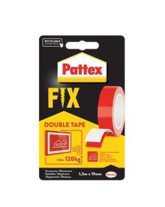 Samolepicí páska "Pattex Fix 120 kg", červená, oboustranná, 19 mm x 1,5 m, HENKEL