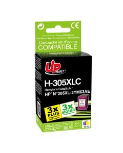 UPrint kompatibilní ink s 3YM63AE, HP 305XL, H-305XLCL, Tri-colour, 350str., High yield