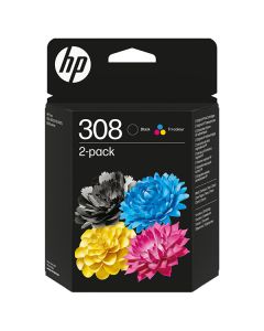 HP originální ink 6L6S6UE, HP 308, black/color, 160/120str., 2-pack