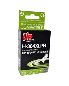 UPrint kompatibilní ink s CB317EE, CB322EE, HP 364, H-364XL-PB, photo black, 12ml