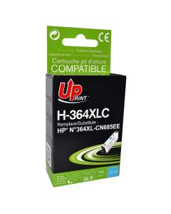 UPrint kompatibilní ink s CB323EE, CN685EE, HP 364XL, H-364XLC, cyan, 12ml, s čipem