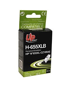 UPrint kompatibilní ink s CZ109AE, HP 655, H-655XLB, black, 550str., 20ml