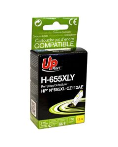 UPrint kompatibilní ink s CZ112AE, HP 655, H-655XLY, yellow, 750str., 12ml