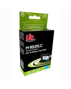 UPrint kompatibilní ink s F6U16AE, HP 953XL, H-953XLC, cyan, 1800str., 25ml, high capacity