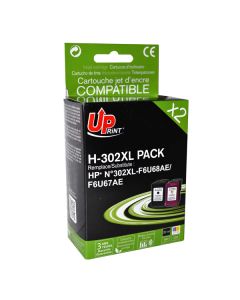 UPrint kompatibilní ink s F6U68AE, F6U67AE, HP 302XL, H-302XL BK/CL PACK, black+color, 600+400str., 20+18ml