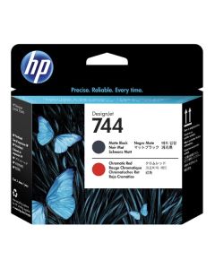 HP originální tisková hlava F9J88A, HP 744, matte black/chromatic red