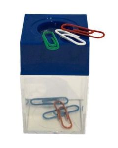 Zásobník na sponky, transparentní/modrá, magnetický, DEA0570