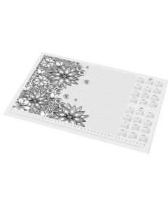 Podložka na stůl "Květy", A3, 410x275 mm, s omalovánkou, PANTA PLAST