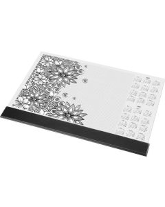 Podložka na stůl "Flowers", A3, 410x286 mm, s omalovánkou, PANTA PLAST