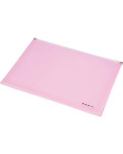 Obal se dnem, se zipem, růžové, A4, PP, PANTA PLAST
