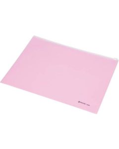 Obal, se zipem, růžové, A4, PP, PANTA PLAST