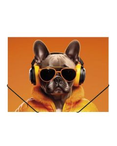 Desky s gumičkou "Cool dog", A4, 15 mm, PP, PANTA PLAST 0410-0064-60