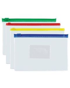 Obal se zipem, různé barvy, A5, PP, 140 mikronů, PANTA PLAST 80023