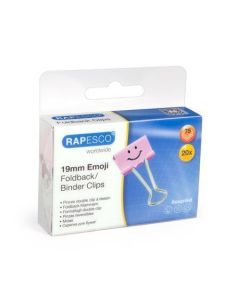 Klipy na dokumenty "Emoji", růžová, 19 mm,RAPESCO
