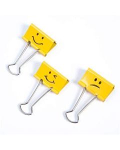 Klipy na dokumenty "Emoji", žlutá, 32 mm, RAPESCO