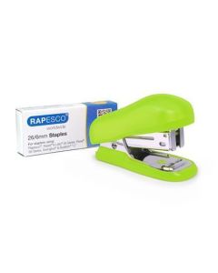 Mini sešívačka "Bug Mini", zelená, 24/6, 26/6, 12 listů, plast, RAPESCO