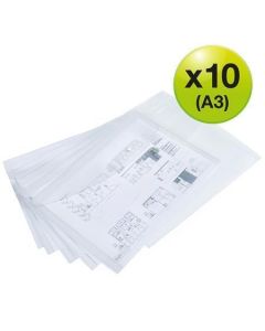 Spisové desky s drukem "Eco", transparentní, A3, PP, 10 ks/balení, RAPESCO 1817