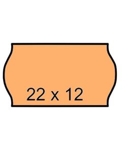 Cenové etikety, oranžová, 22 x 12 mm