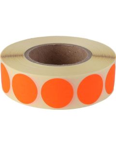Etikety, červená, kruhové, průměr 20 mm, 1000 etiket/ role