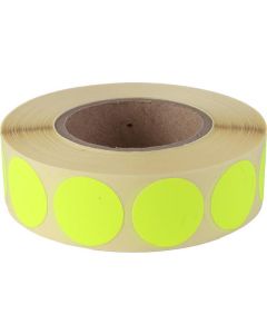Etikety, žlutá, kruhové, průměr 20 mm, 1000 etiket/ role