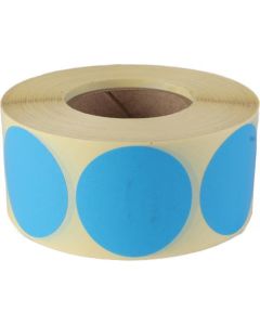 Etikety, modrá, kruhové, průměr 38 mm, 1000 etiket/ role