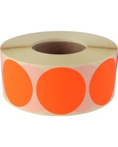 Etikety, červená, kruhové, průměr 38 mm, 1000 etiket/ role