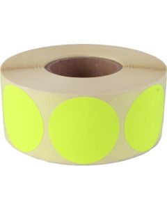 Etikety, žlutá, kruhové, průměr 38 mm, 1000 etiket/ role