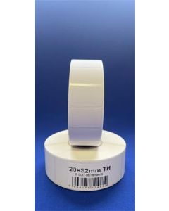 Etiketa, bílá, termo, 20 x 32 mm, 2500 etiket/role