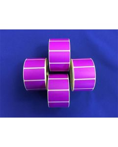 Label, thermo, 25×45 mm, 1000 label/roll, purple