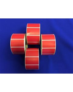 Label, thermo, 25×45 mm, 1000 label/roll, red