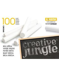 Křídy na tabuli, kulaté, bílé