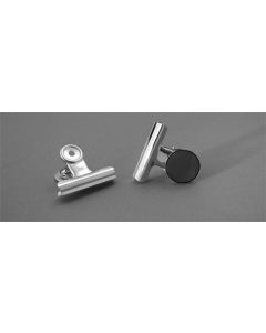 Klip na dokumenty s magnetem, stříbrná, 31 mm, kov, 12 ks/balení, HGA2741