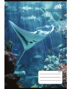 Sešit "Ocean World", 27-32, mix motivů, A5, čtverečkovaný, 32 listů, COOL BY VICTORIA