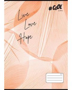 Sešit "Live-love-hope", 87-32, mix motivů, A4, čtverečkovaný, 32 listů, COOL BY VICTORIA