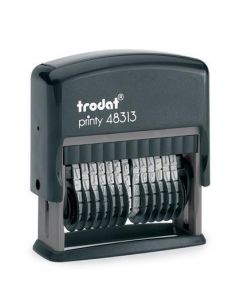 Razítko "Printy 48313", černé tělo, černý polštářek, TRODAT