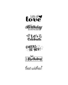 Sada razítek "Creativ Birthday", 6 motivů, TRODAT CR-BD-EN
