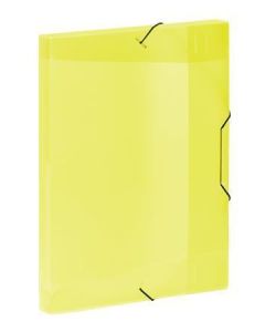 Desky s gumičkou "Coolbox", transparentní žlutá, PP, 30 mm, A4, VIQUEL 021392-09