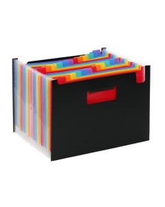 Desky s přihrádkami "Rainbow Class", černá, 25 částí, PP, VIQUEL