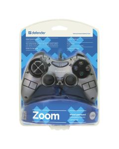 Gamepad Defender Zoom, 10tl., USB, šedý, vibrační, Windows XP/VISTA/7/8/10