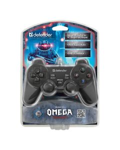Gamepad Defender Omega, 12tl., USB, černý, vibrační, Windows R XP/VISTA/7/8/10