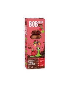 Ovocná pochoutka, jablko-jahoda v mléčné čokoládě, 30 g, BOB SNAIL BS-4132
