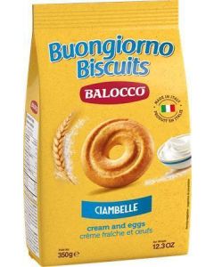 Sušenky "Ciambelle“, smetanové, 350 g, BALOCCO 23751